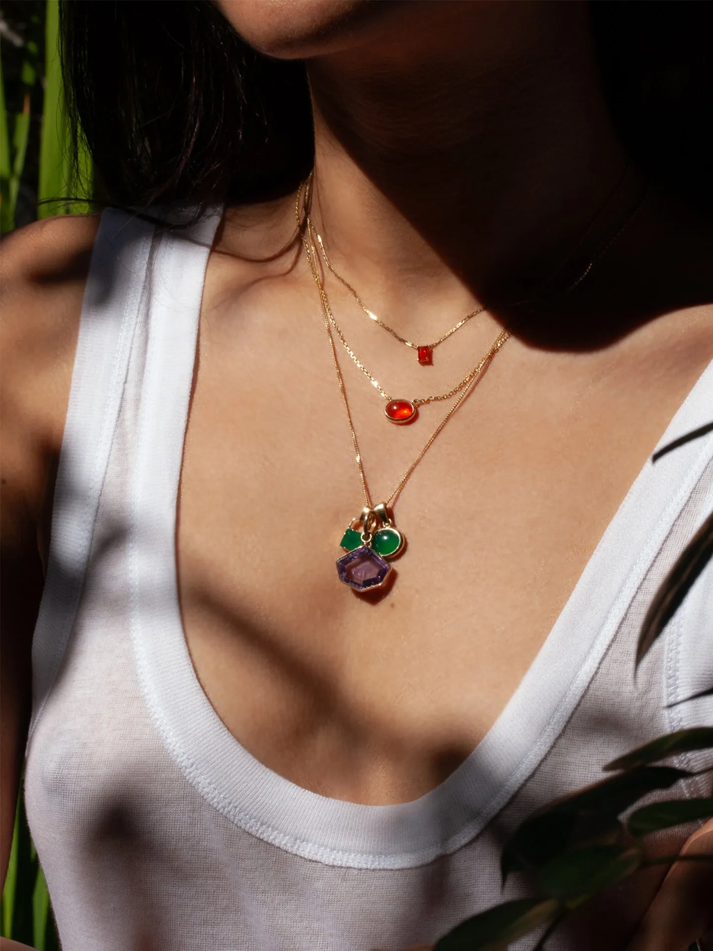 Fire Opal Valentino Necklace