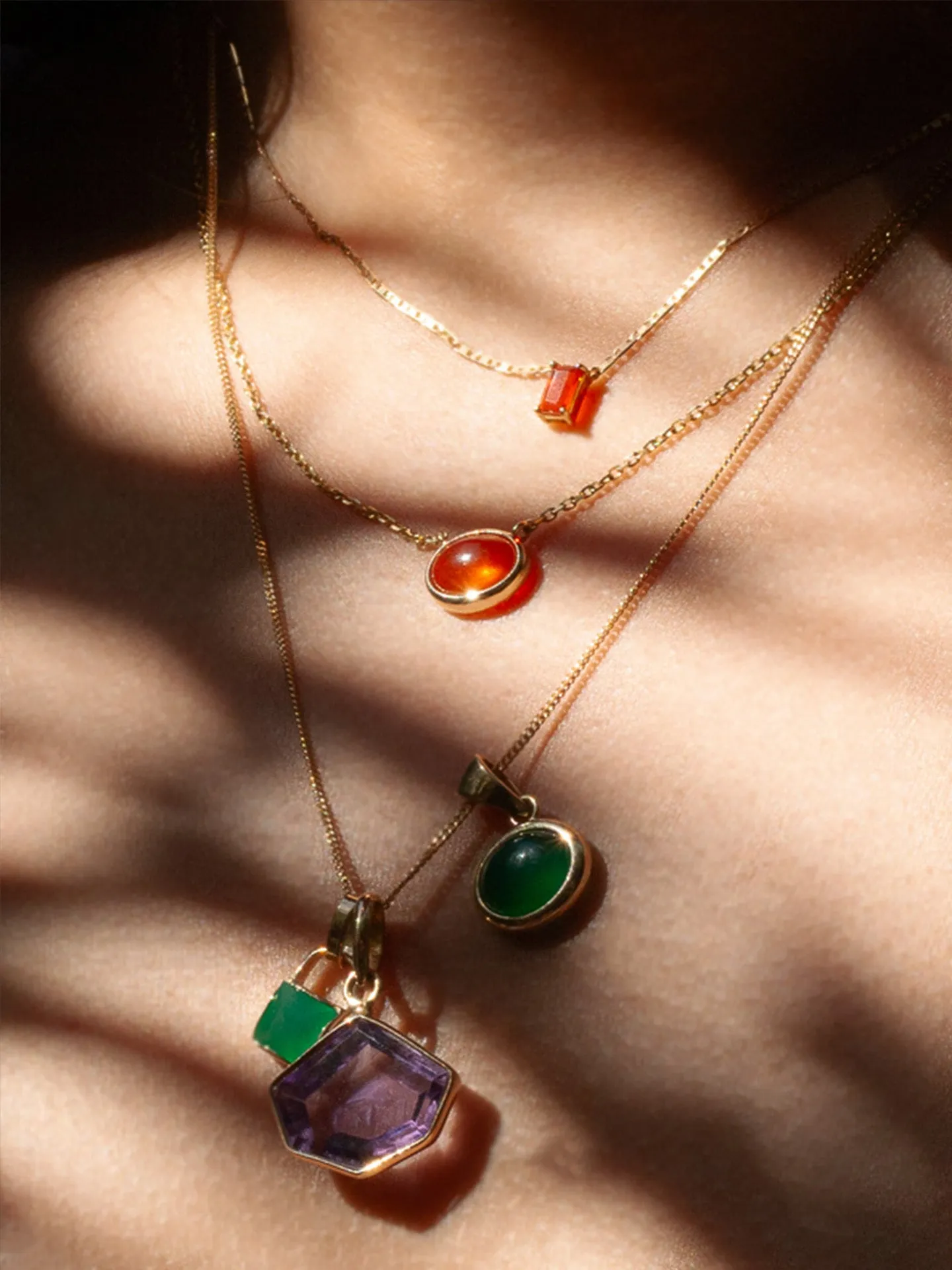 Fire Opal Valentino Necklace