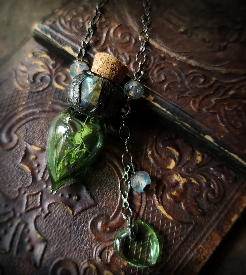 Florimell's Vessel ~ Labradorite & Violet Amulet