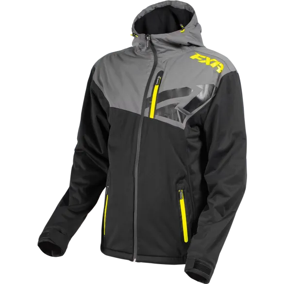 FXR Clutch Dual Laminate Jacket Charcoal HiVis