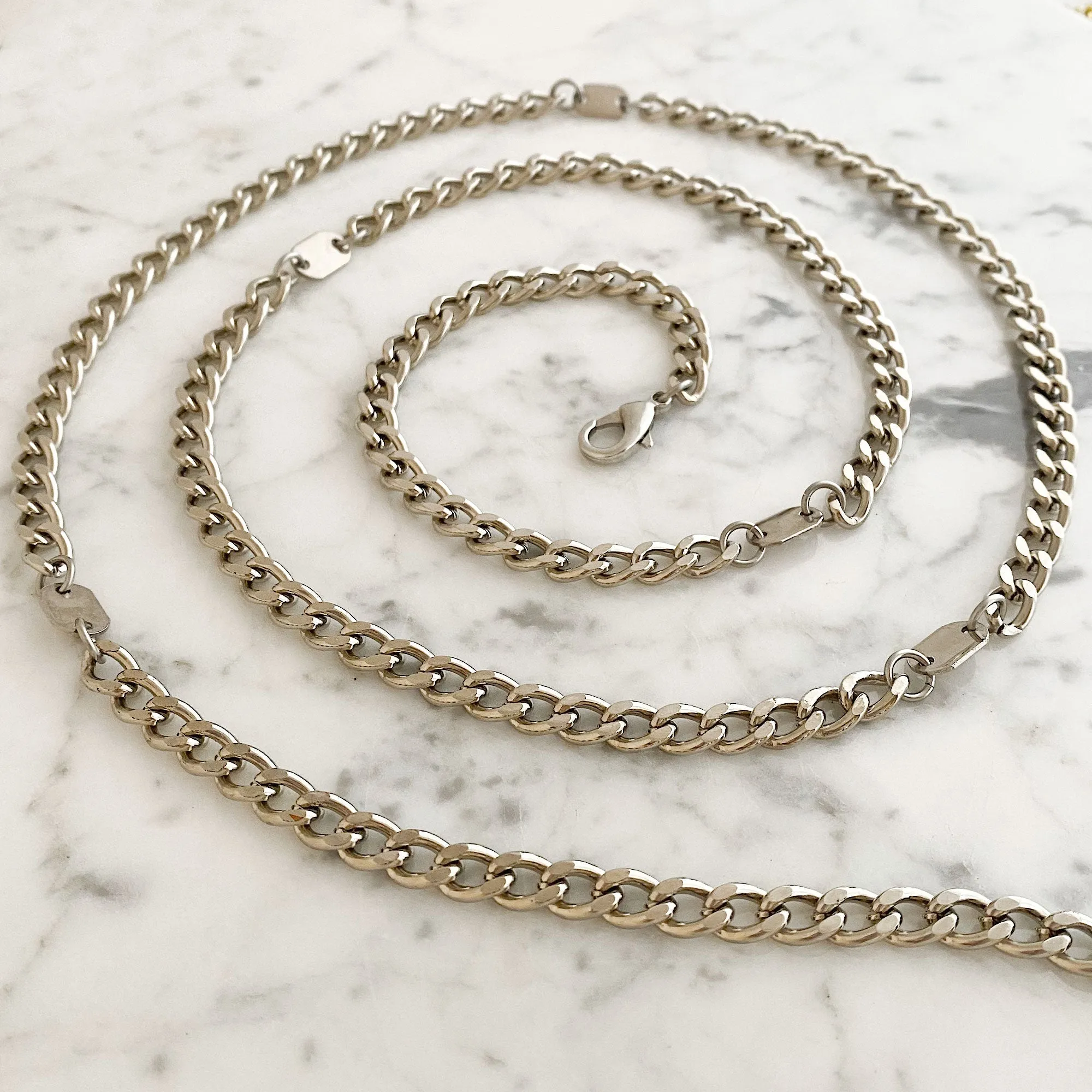 GAGNON silver link and chain belt