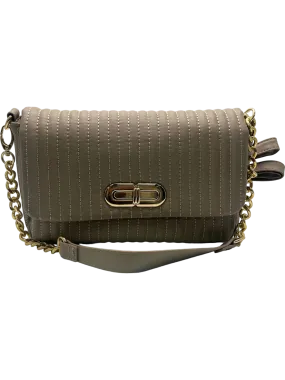 George Taupe Quilted Crossbody Bag With Chain Strap BNWT