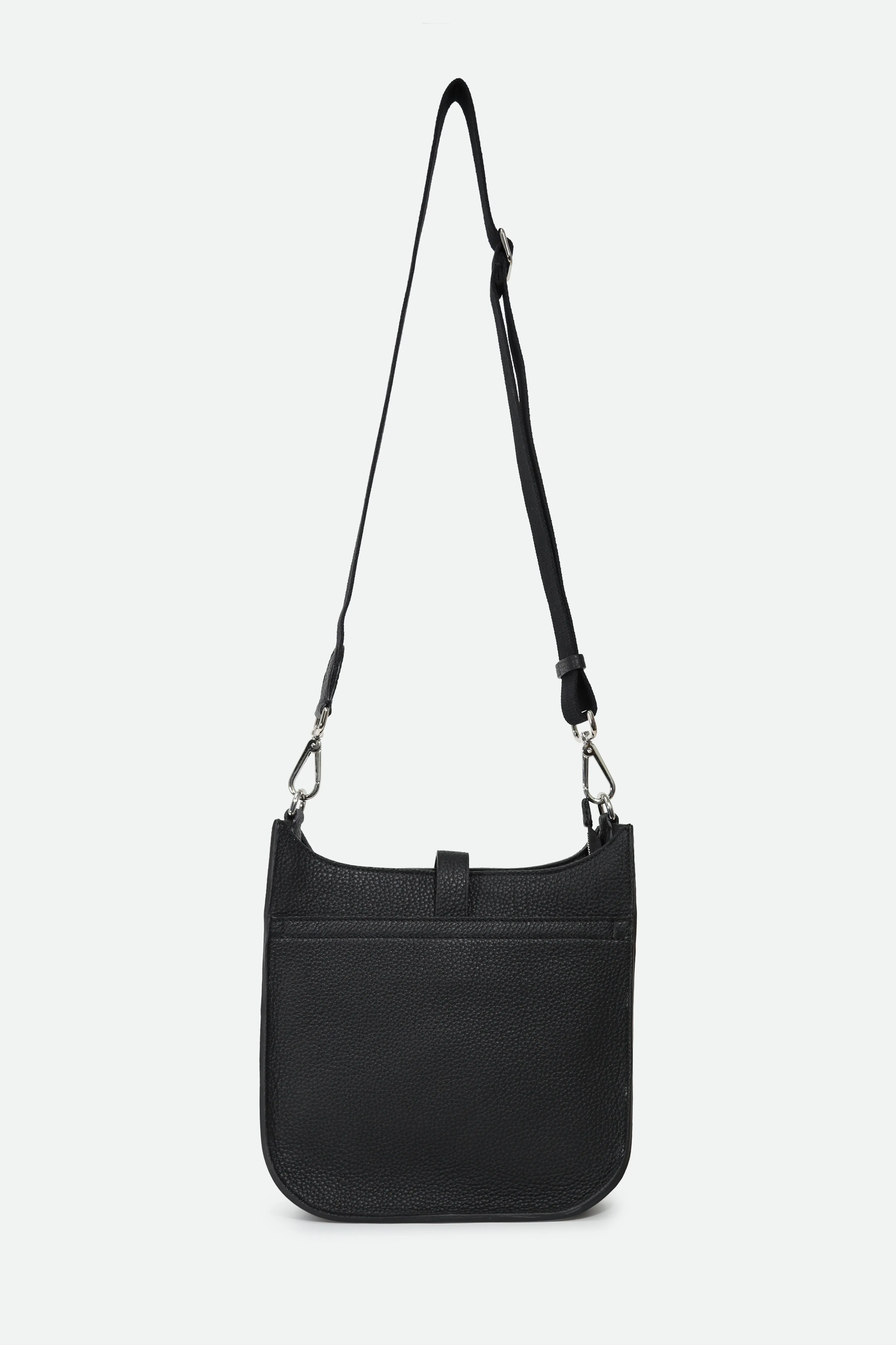 GIA ITALIAN LEATHER CROSSBODY BAG IN BLACK