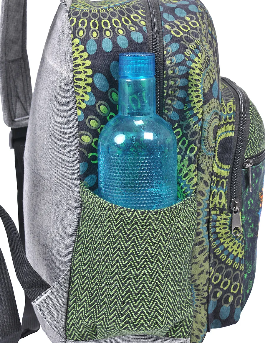 Graphic Mandala Print Cotton Back Pack Bag