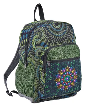 Graphic Mandala Print Cotton Back Pack Bag