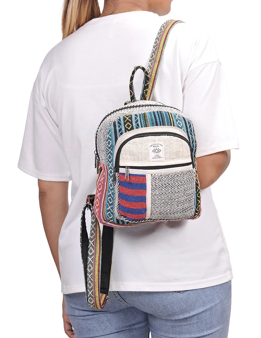 Hemp & Cotton Mini Back Pack Bag