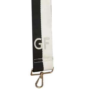 Horizontal Monogram  - 2 Initials Customizable Interchangeable Woven Bag Strap