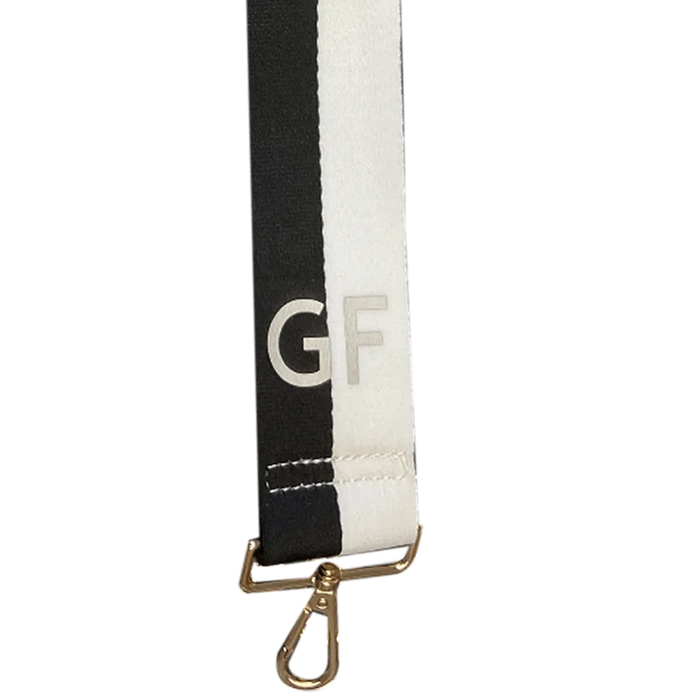 Horizontal Monogram  - 2 Initials Customizable Interchangeable Woven Bag Strap