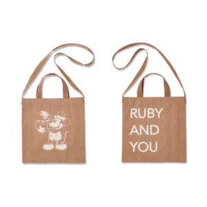 Japanese magazine gift Mickey Mouse X Ruby & You Brown tote bag