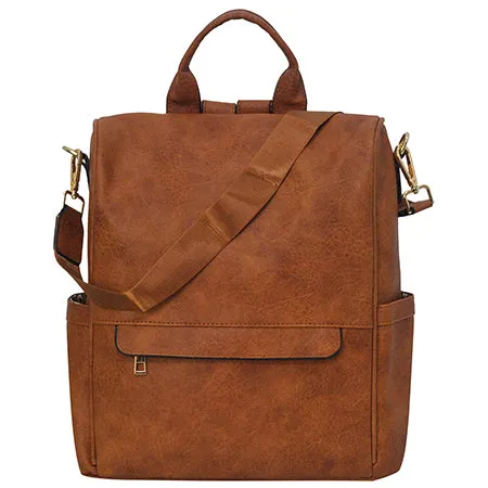 Light Brown Faux Leather NGIL Traveler Backpack