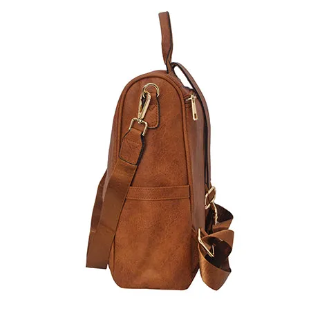 Light Brown Faux Leather NGIL Traveler Backpack