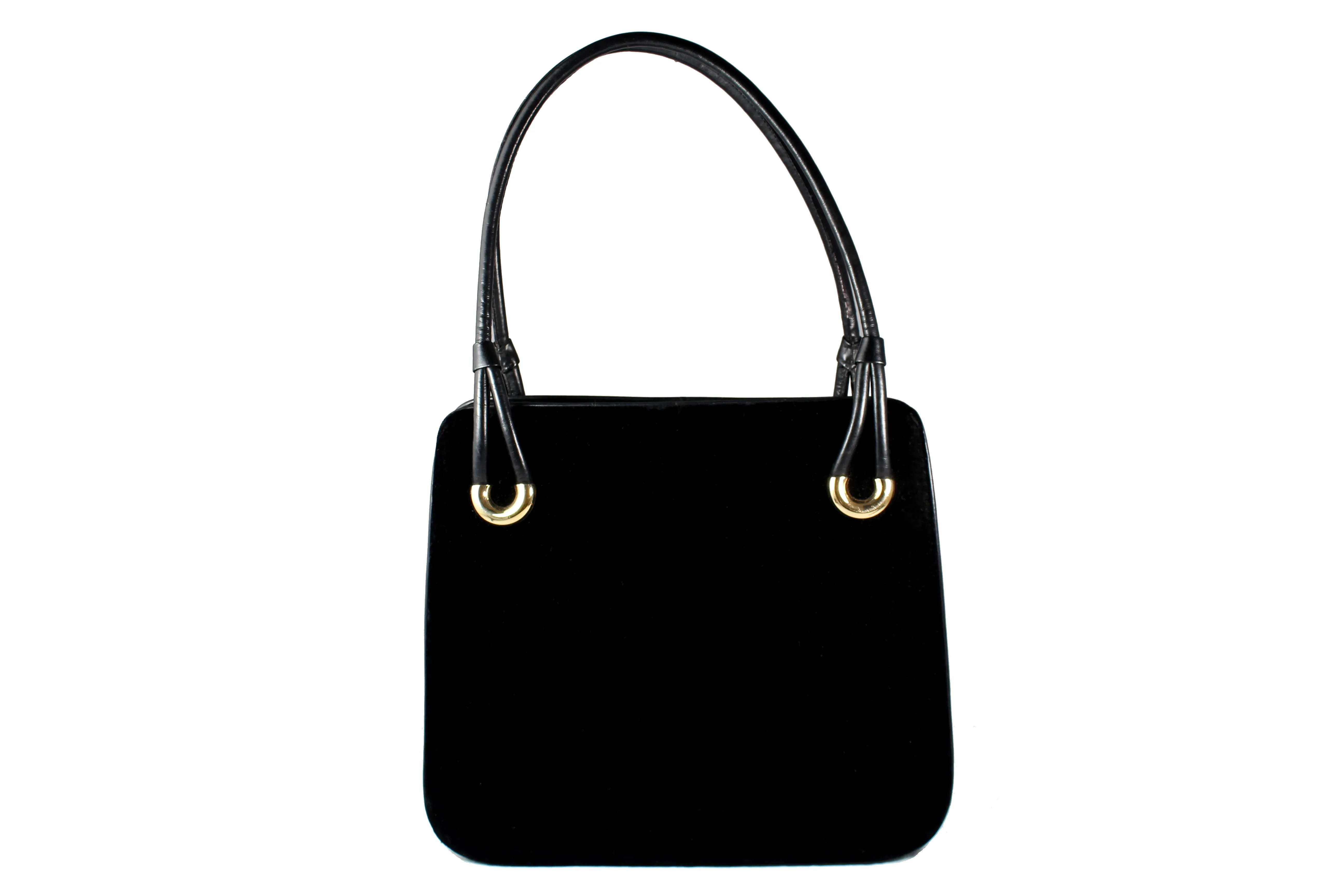 LOEWE black velvet frame bag