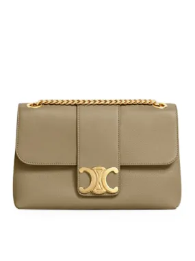 MEDIUM VICTOIRE BAG IN SOFT SEPIA BROWN CALF LEATHER