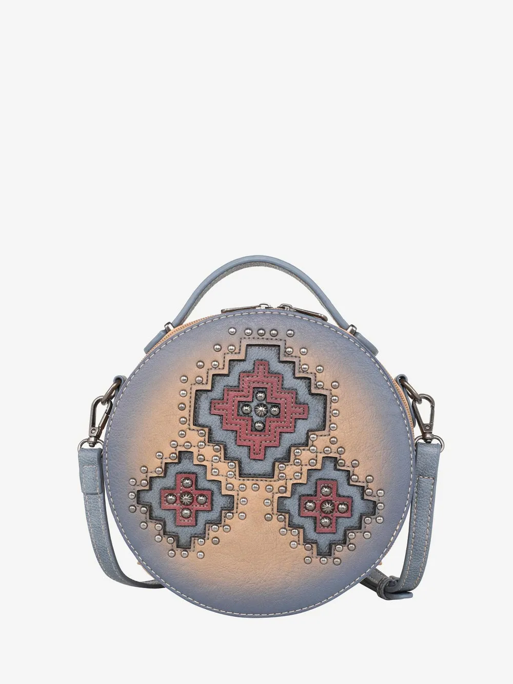 Montana West Cut-out Aztec Applique Crossbody Circle Bag