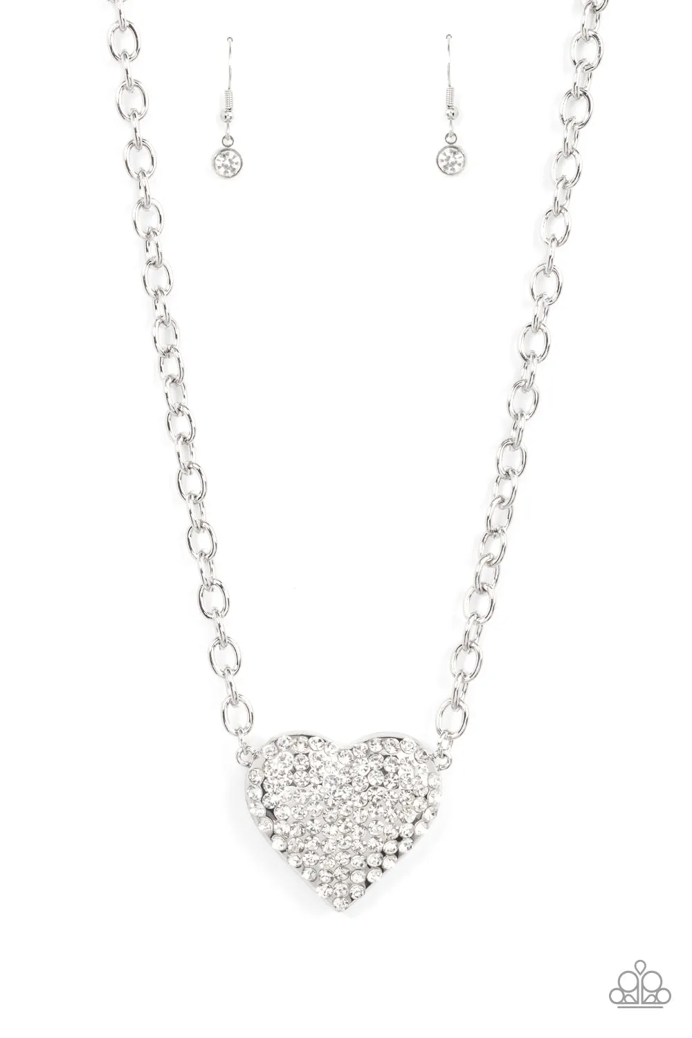 Paparazzi Heartbreakingly Blingy White Necklace Mystery Bag