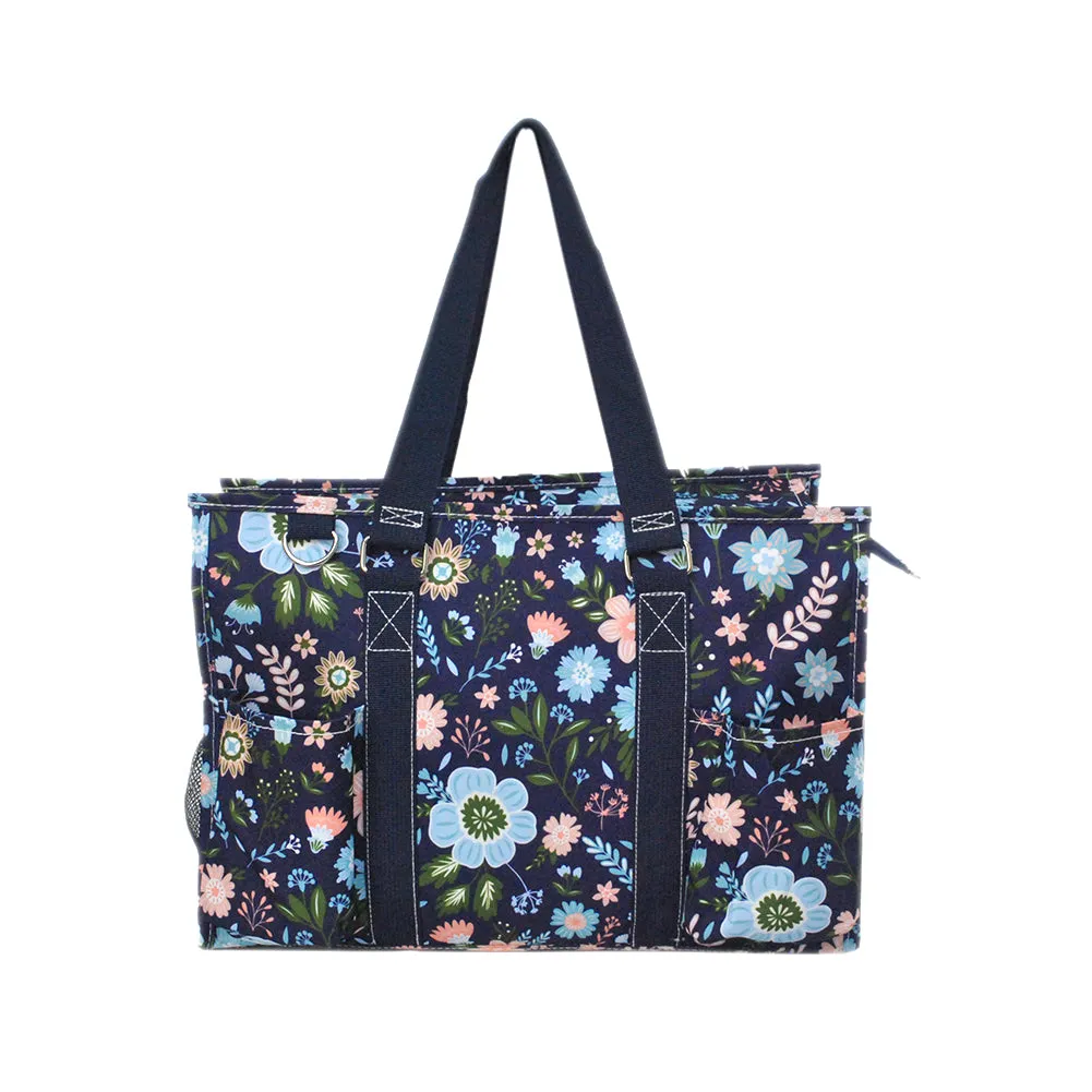 Pastel Floral NGIL Zippered Caddy Organizer Tote Bag