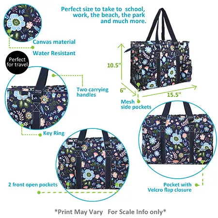 Pastel Floral NGIL Zippered Caddy Organizer Tote Bag