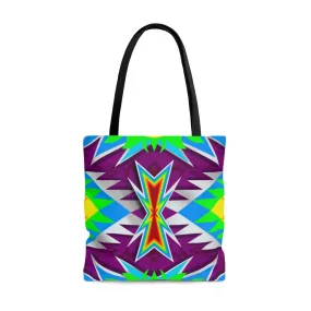 Purple Geometric Tote