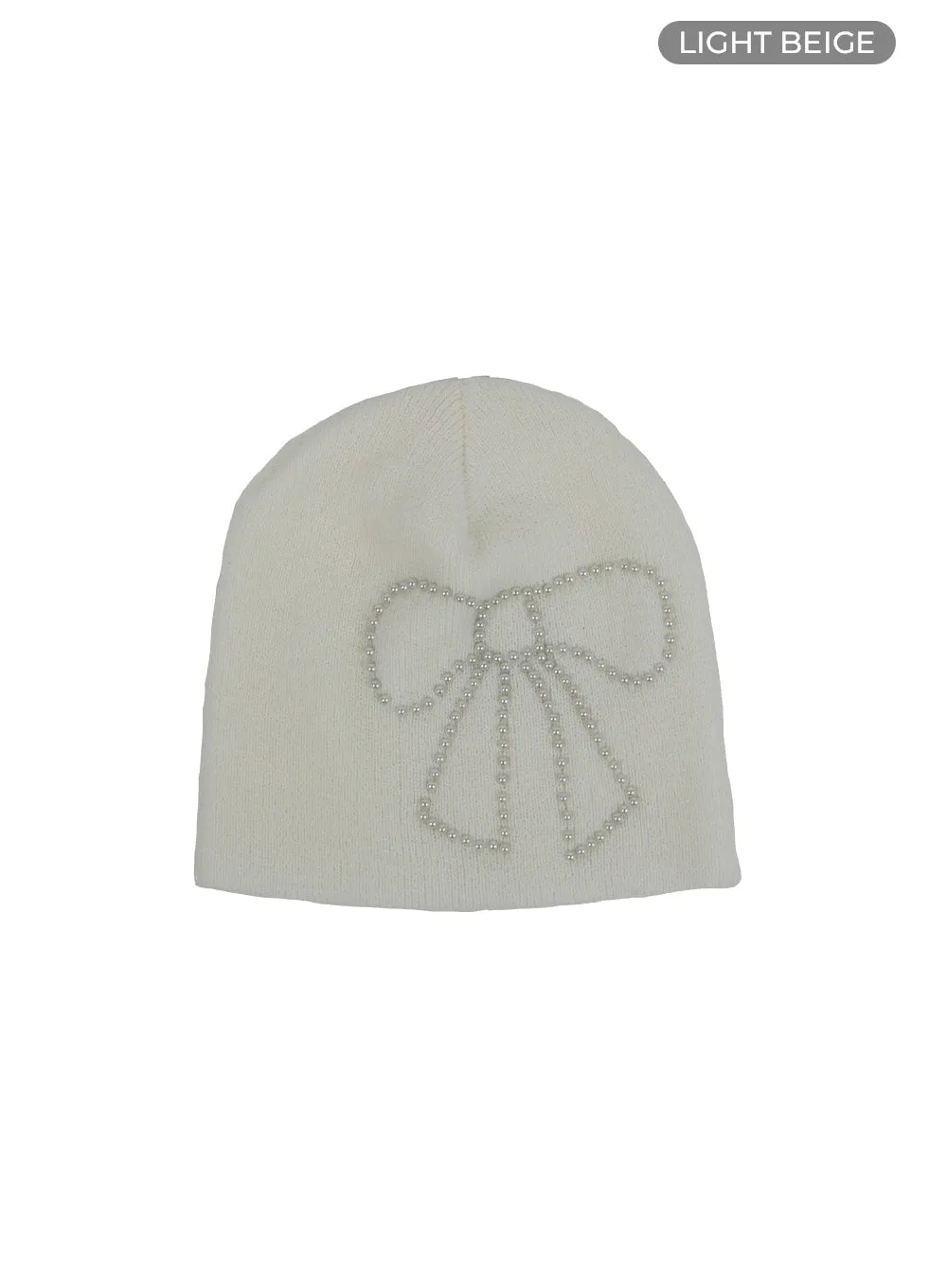 Ribbon Beaded Beanie CF428