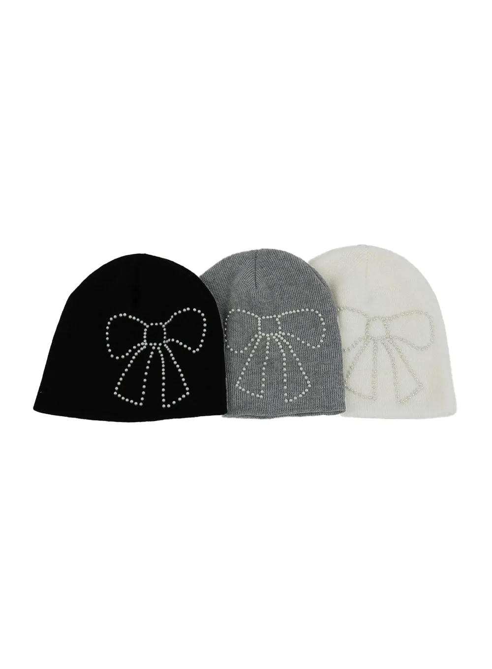 Ribbon Beaded Beanie CF428