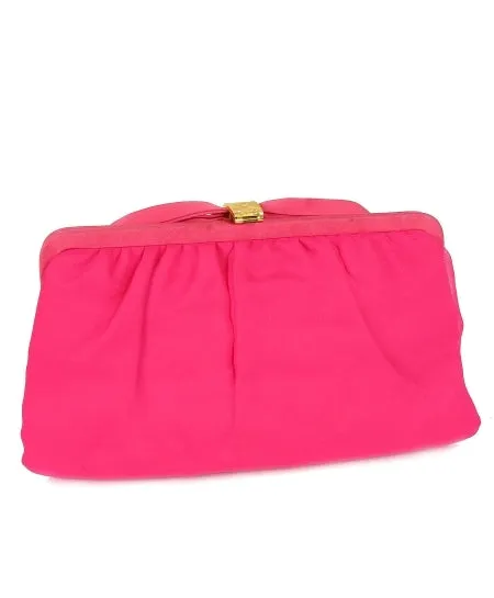 Ruched Chiffon Clutch