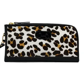 Savon - White Leopard wallet clutch