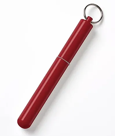 Sport Dark Red Telescopic Reusable Straw