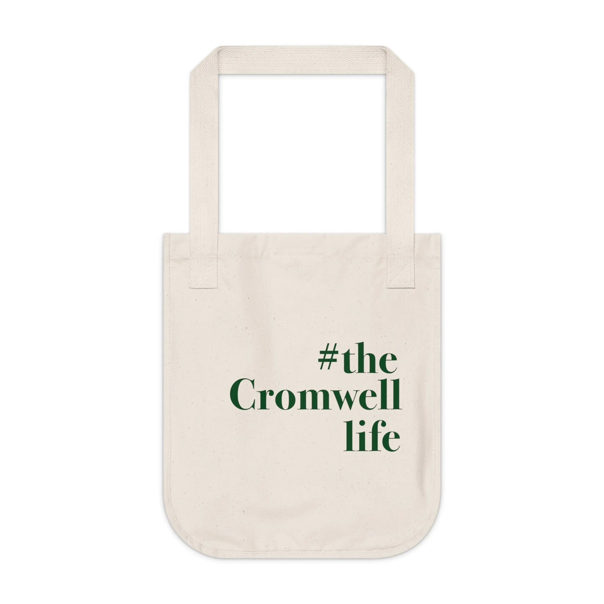 #thecromwelllife Organic Canvas Tote Bag (green)