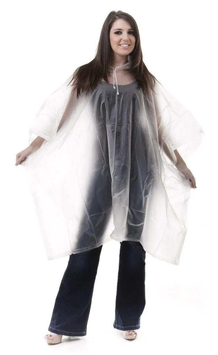 Transparent Disposable Rain Poncho