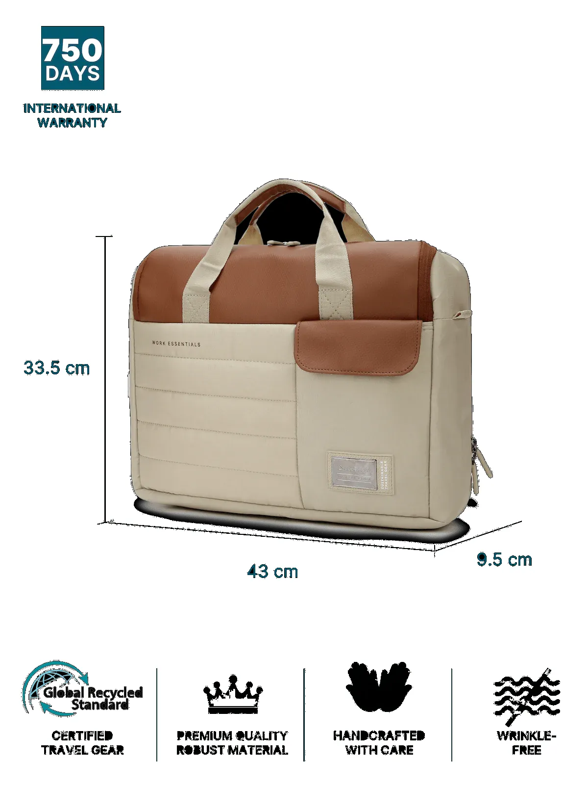 Uppercase Omega 03 Messenger Bag (Beige)