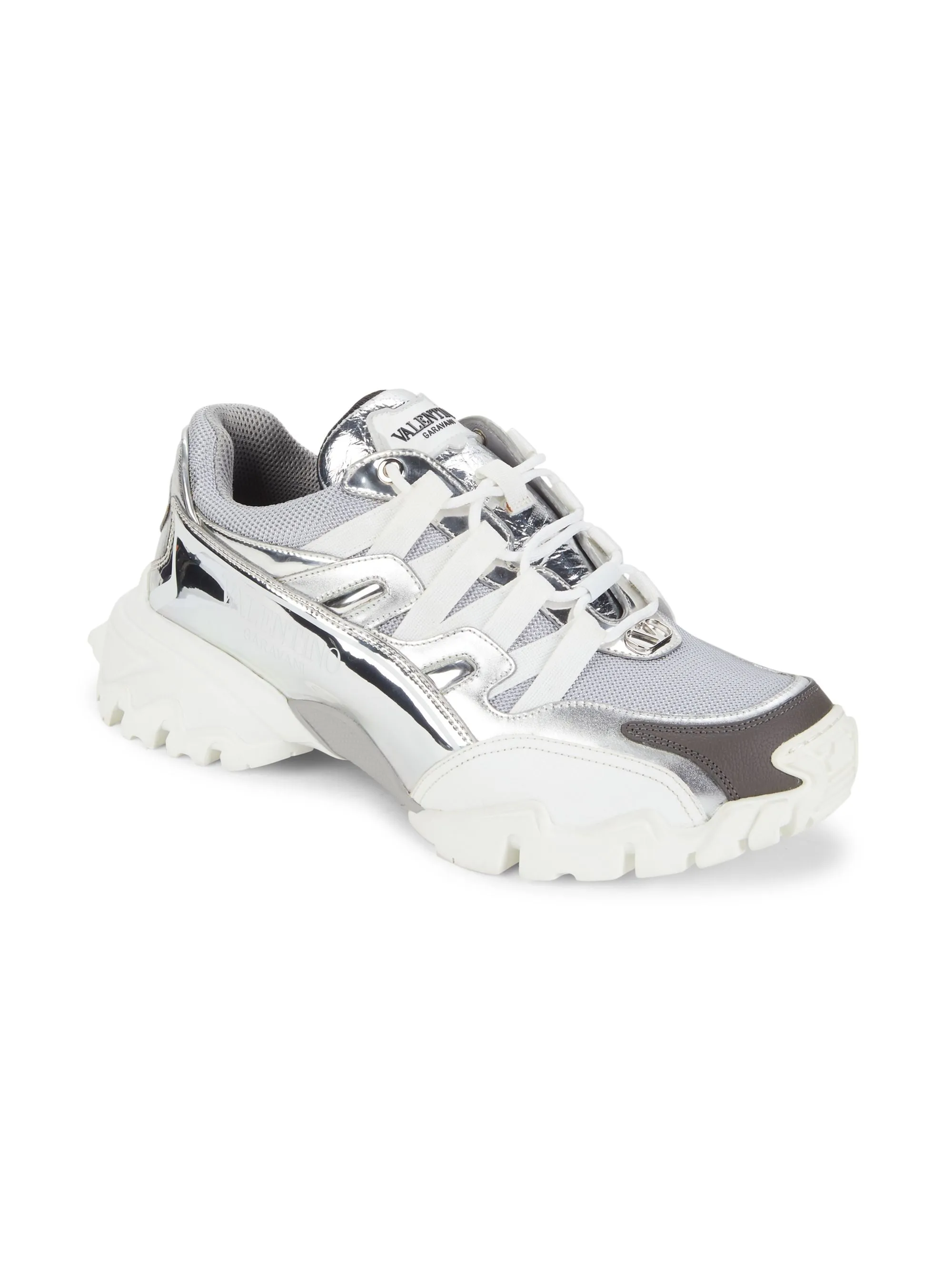 Valentino Garavani Men's Climber Sneakers - SILVER