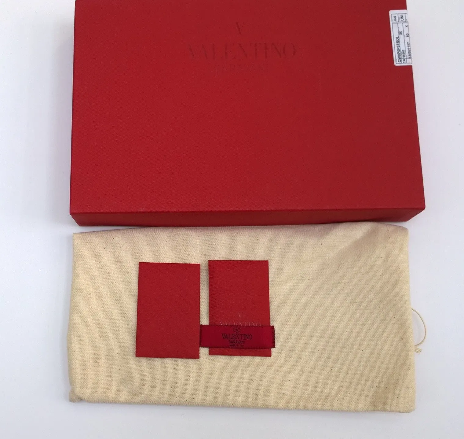 Valentino Garavani V-Flap Oxblood Leather Rockstud Envelope Pouch with Wrist Strap Small