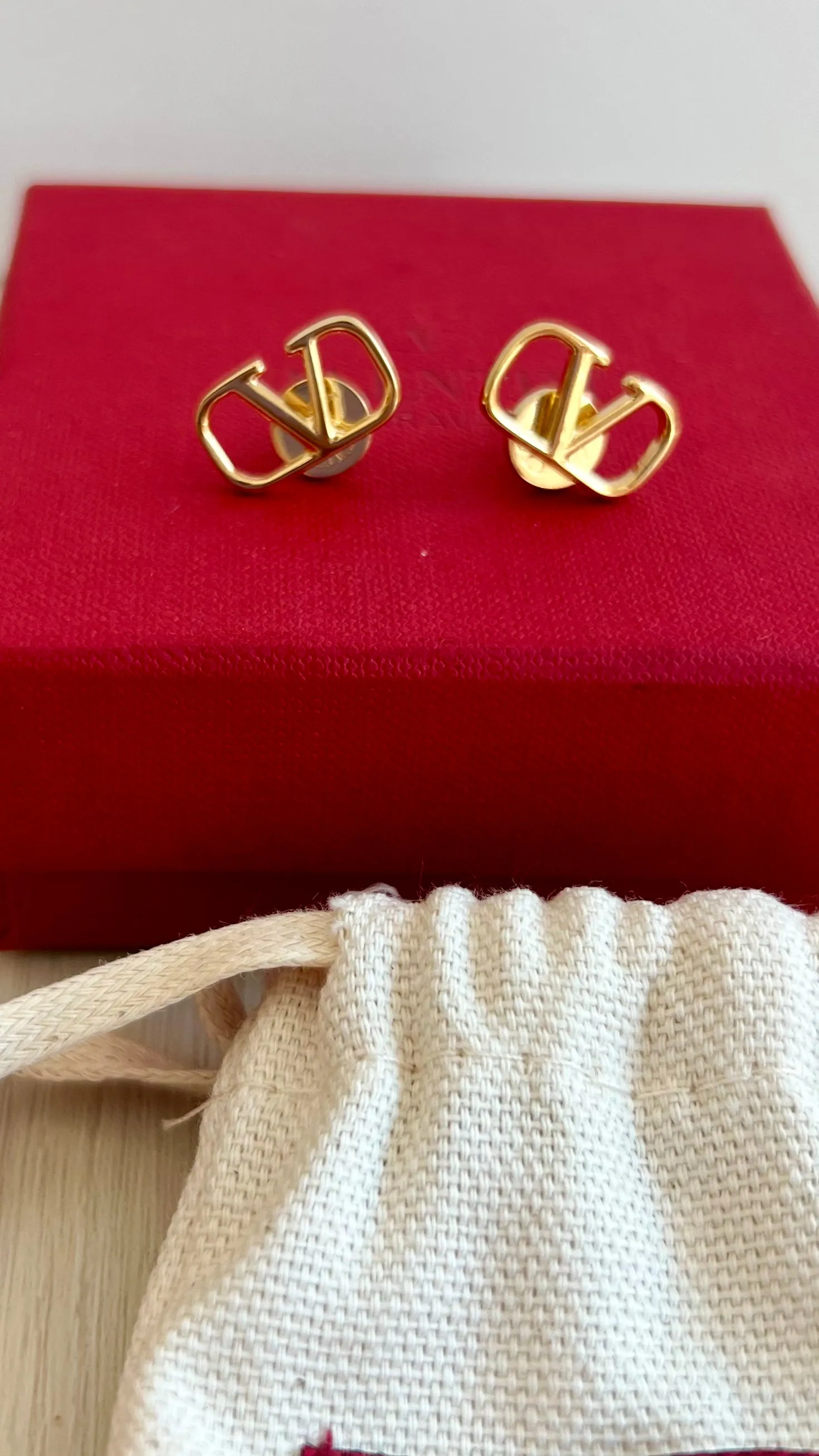 Valentino Garvani Vlogo Stud Earrings