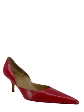 Valentino Leather Point-Toe Pumps Size 9