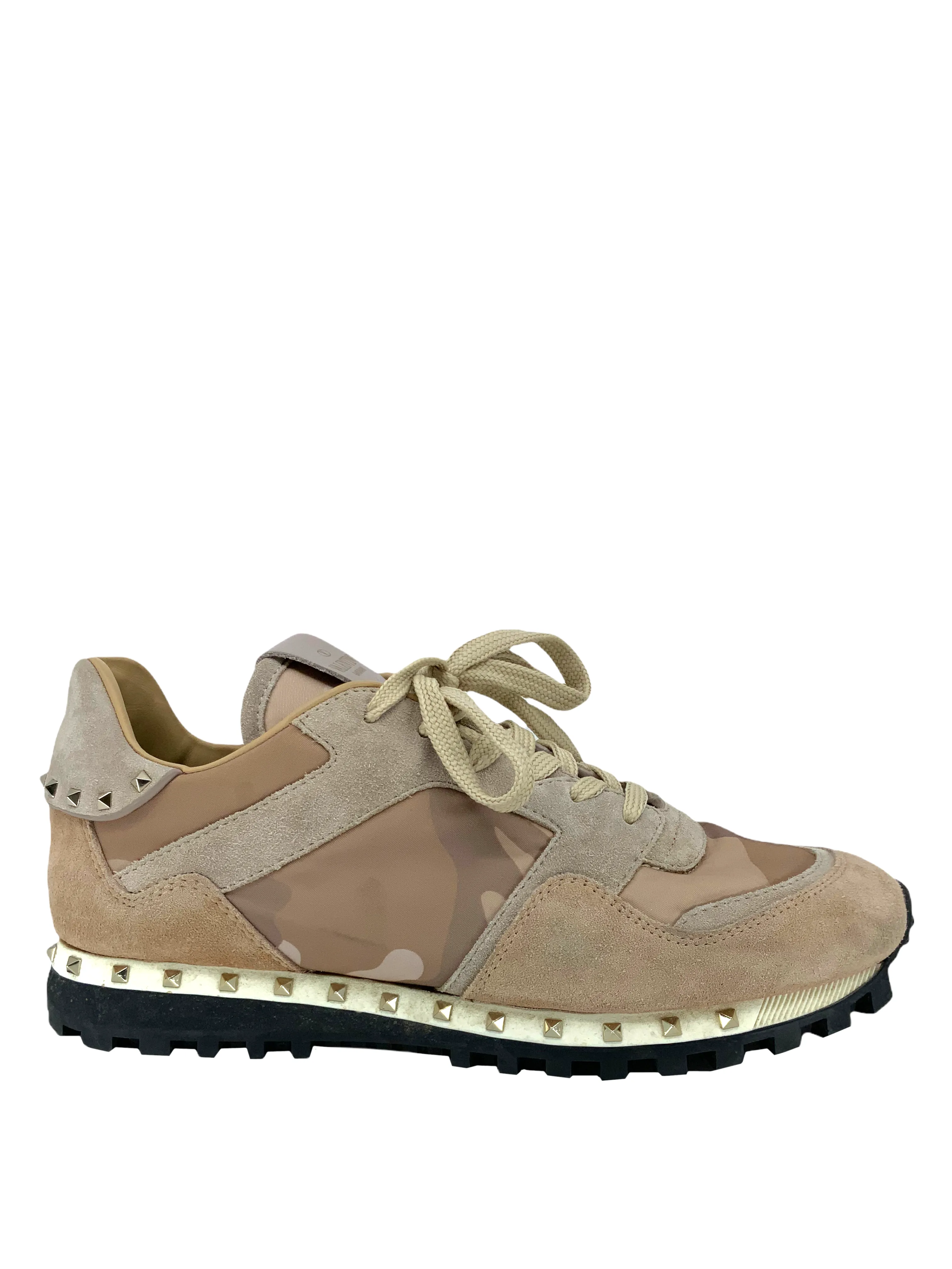 Valentino Rockstud Camo Trainer Sneakers Size 9