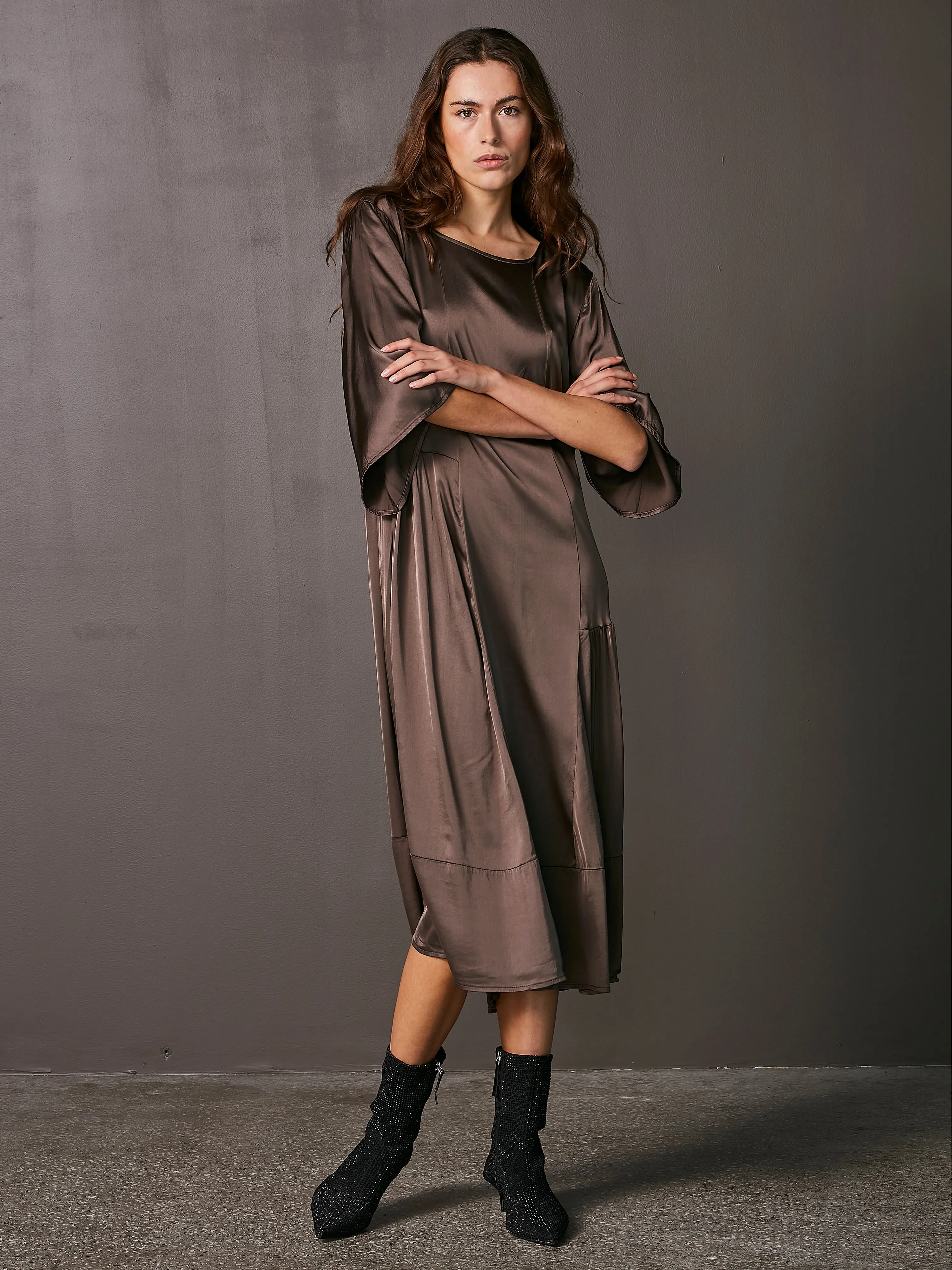 VANILLA kleid - Dark Brown