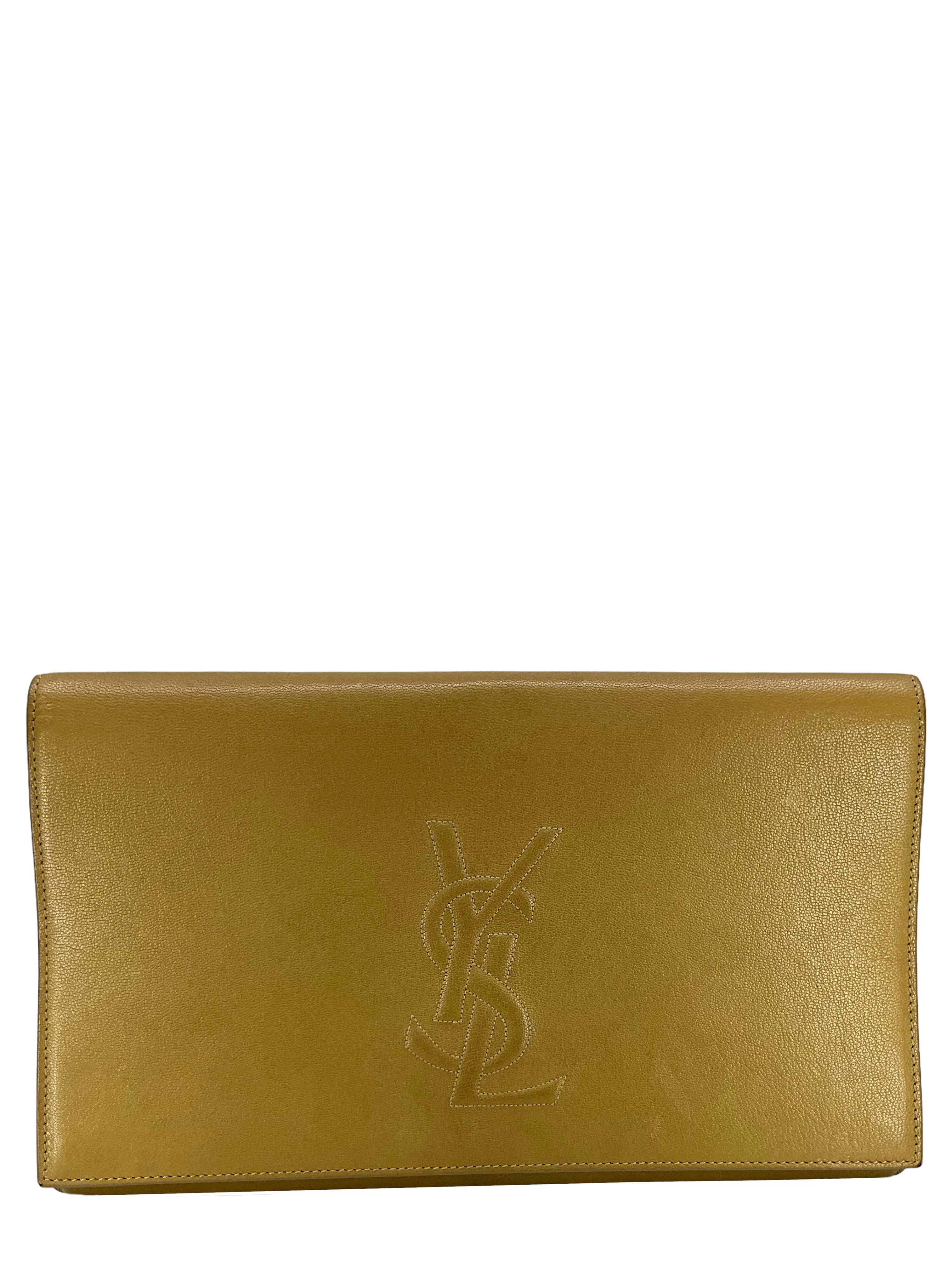 Vintage Yves Saint Laurent Brown Clutch