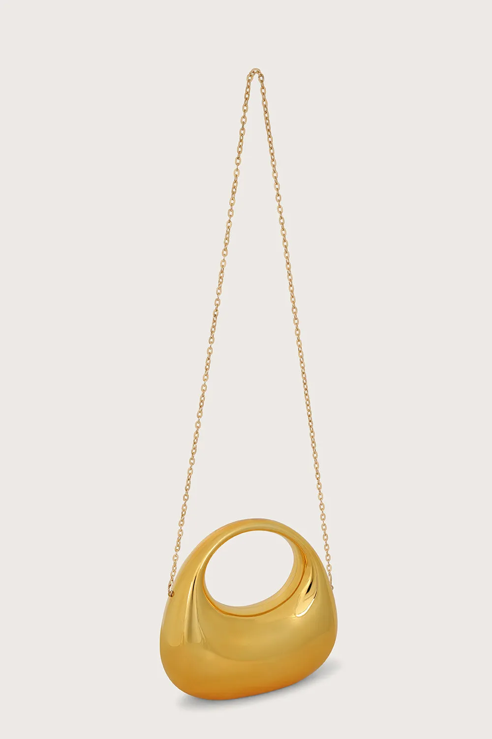 VIVIANA Mini Sculptural Acrylic Bag in Gold