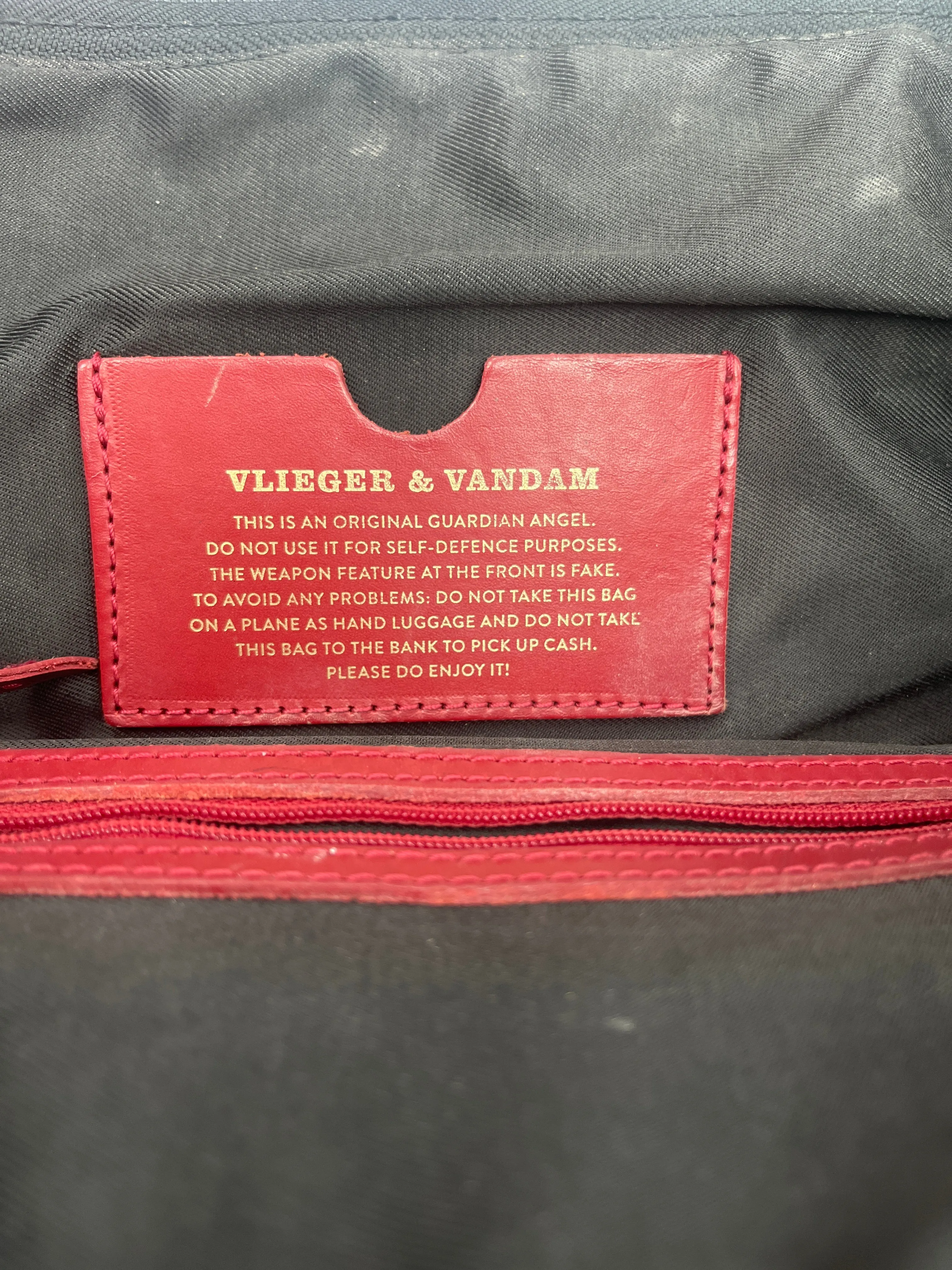 VLIEGER & VANDAM Black Embossed Gun Laptop Bag Pre-owned